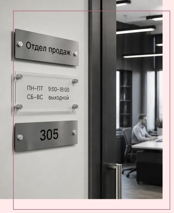 Офисные таблички на дверь в Шатуре по цене от 5020 р. | Аванза-Штр